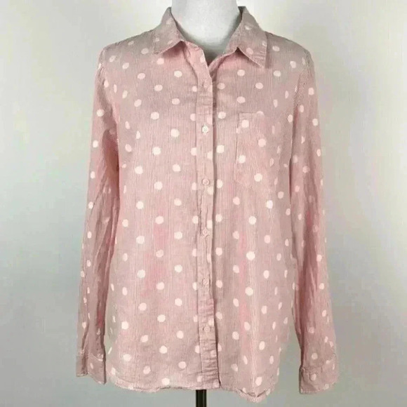 Forever 21 contemporary top sz M red white career - Picture 2 of 8